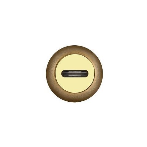 Накладка под сувальдный ключ FUARO SC RM AB/GP-7 бронза/золото /34345/ (1 шт)
