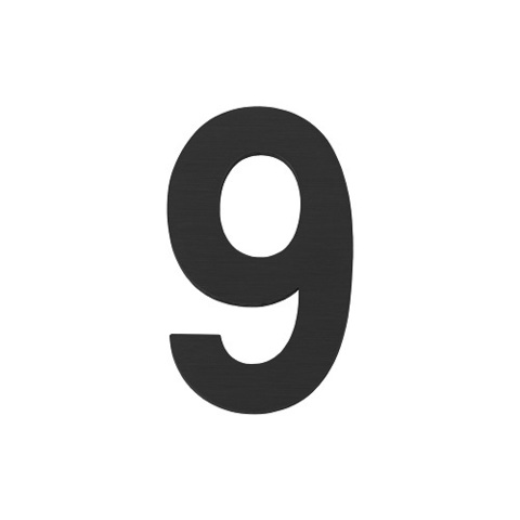 Цифра дверная самоклеящаяся FUARO "9" SS304 (50х30) BL черный /46975/