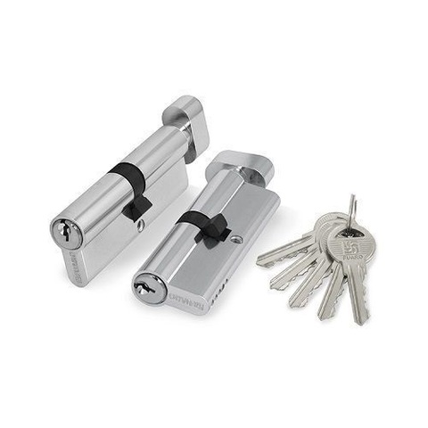 Цилиндровый механизм с вертушкой FUARO 100 ZM 80 (40+10+30) CP хром 5 кл. /37055/