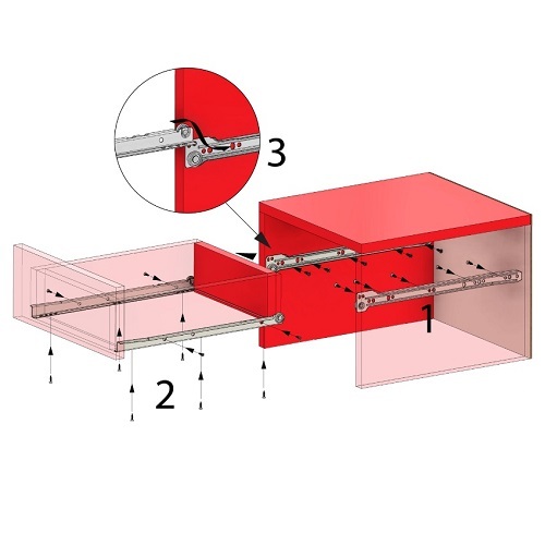 Как крепить фасады к выдвижным ящикам кухни