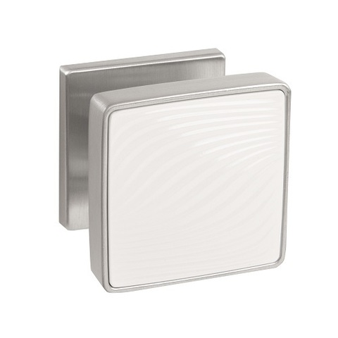 Ручка раздельная PUNTO GIPNOZ EST.Q52 SSC/WH-16 сатин.хром/белый /60429/