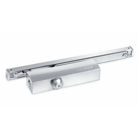 Доводчик дверной NOTEDO DC-025-095 SL+HO+DA+BC со скольз.тягой серебро (100кг)