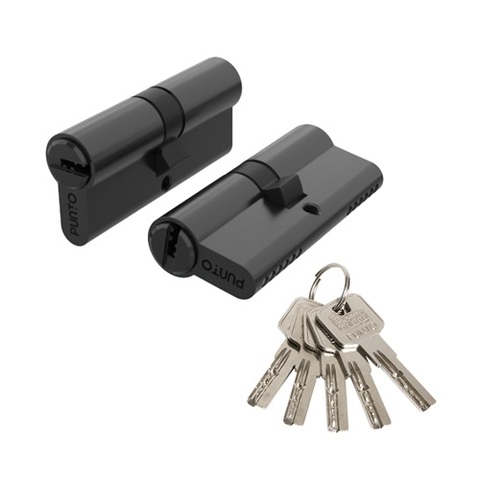 Цилиндровый механизм PUNTO Z300/80 mm (30+10+40) BL черный 5 кл. /63909/