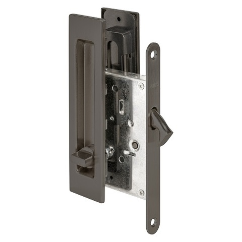 Защелка с ручками для раздвижных дверей PUNTO Soft LINE SLQ-011 GR графит /61881/