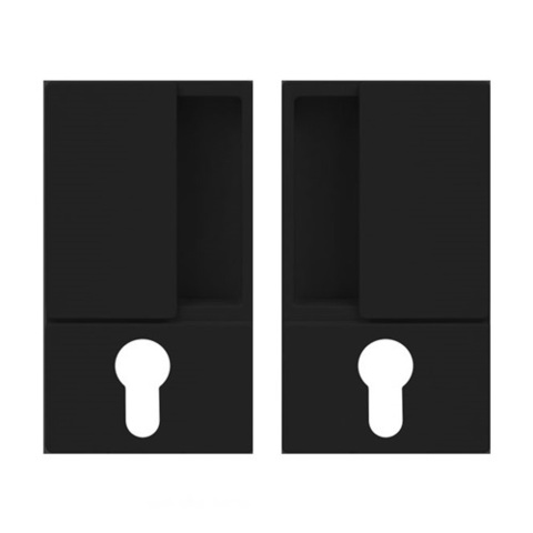 Ручка для раcпашных дверей AGB WAVE под цилиндр B30003.00.93 (черный) /44759/