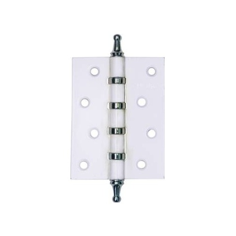 Петля дверная универсальная МЕДИО 4BB 100x75x2,5  CHP ф/г WP/CP белый/хром (1 шт)