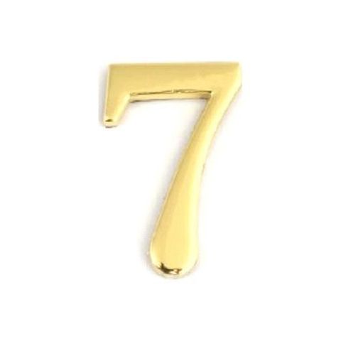 Цифра на клеевой основе АЛЛЮР "7" золото (пластик)