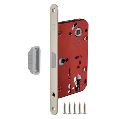 Защелка врезная магнитная под цилиндр FUARO M85C-50/BL INOX SN мат.никель /60279/