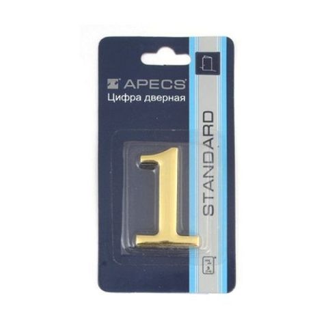 Цифра дверная APECS DN-01-1-Z G золото