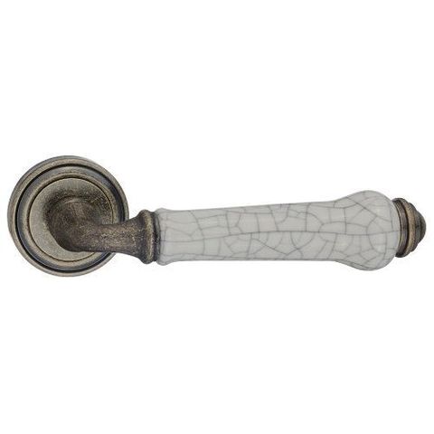 Ручка дверная RENZ 617-16 OB/OC "Сиракузы" (бронза состаренная/керамика состаренная)