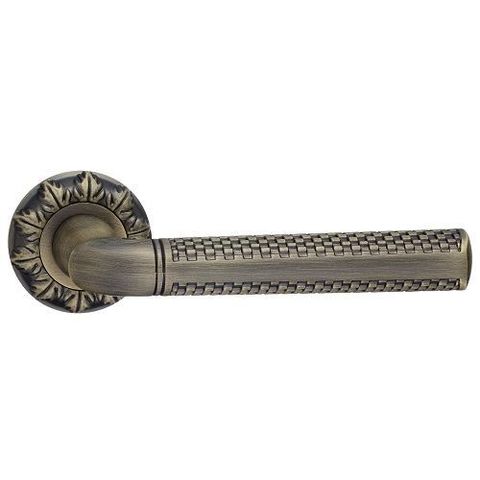 Ручка дверная RENZ 62-10 МAB "Леон" (бронза матовая античная)