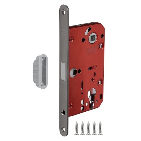 Защелка врезная магнитная под цилиндр FUARO M85C-50/BL INOX GR графит /60283/