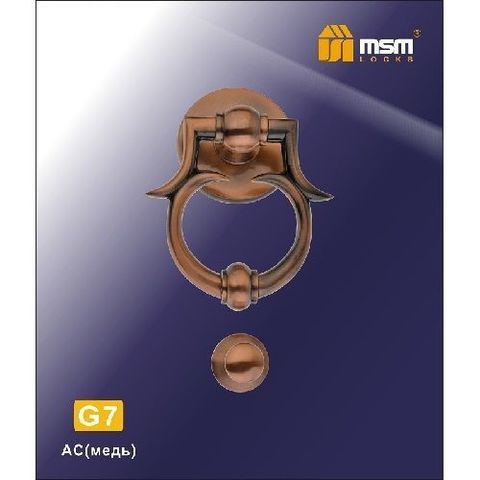 Дверной молоточек MSM G7 AC медь