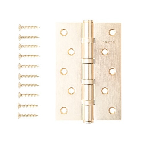 Петля дверная APECS 120x80-B4 Steel GMS сатин.золото (1шт)