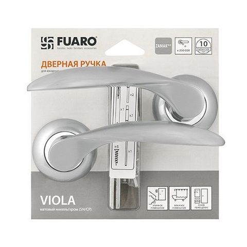 Ручка раздельная FUARO VIOLA RM/HD SC/CP-16 матовый хром/хром /39909/