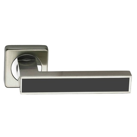 Ручка раздельная VETTORE R06.120 SN/BL мат.никель/черный