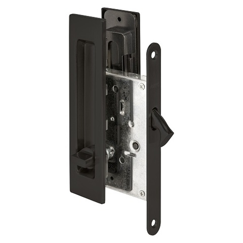 Защелка с ручками для раздвижных дверей PUNTO Soft LINE SLQ-011 BL черный /61883/