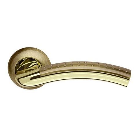 Ручка дверная ARMADILLO LIBRA LD26-1AB/GP-7 бронза/золото /13753/