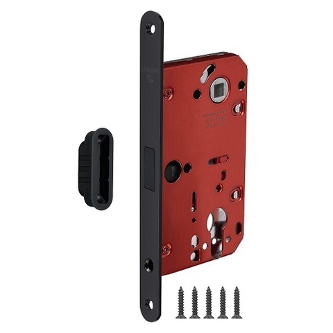 Защелка врезная магнитная под цилиндр FUARO M85C-50/BL INOX BL-24 черный /60277/