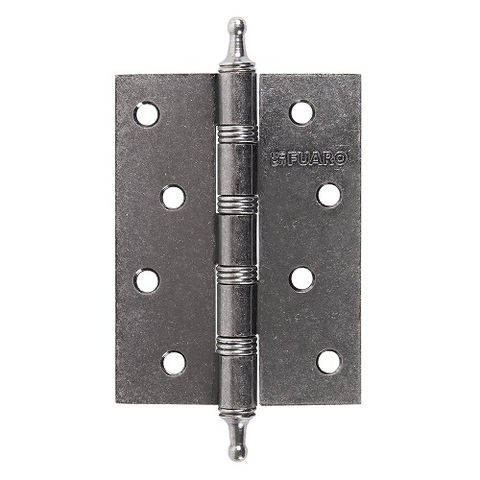 Петля дверная универсальная FUARO 4BB/A 100x75x2,5 OS античное серебро /45467/ (1 шт)