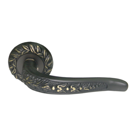 Ручка дверная Аделли 6803-65 ABD мат.черный/бронза
