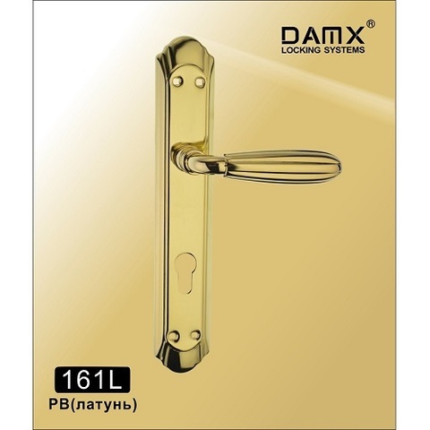 Ручки на планке DAMX 161L PB пол.латунь