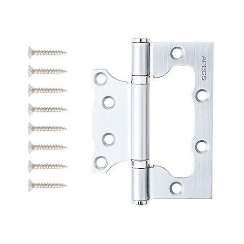 Петля дверная накладная APECS 100х75х2,5-B2 Steel CRS сатин.хром (1шт)