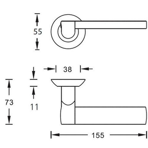 Ручка дверная ARCHIE S010 11999 (мат. хром)