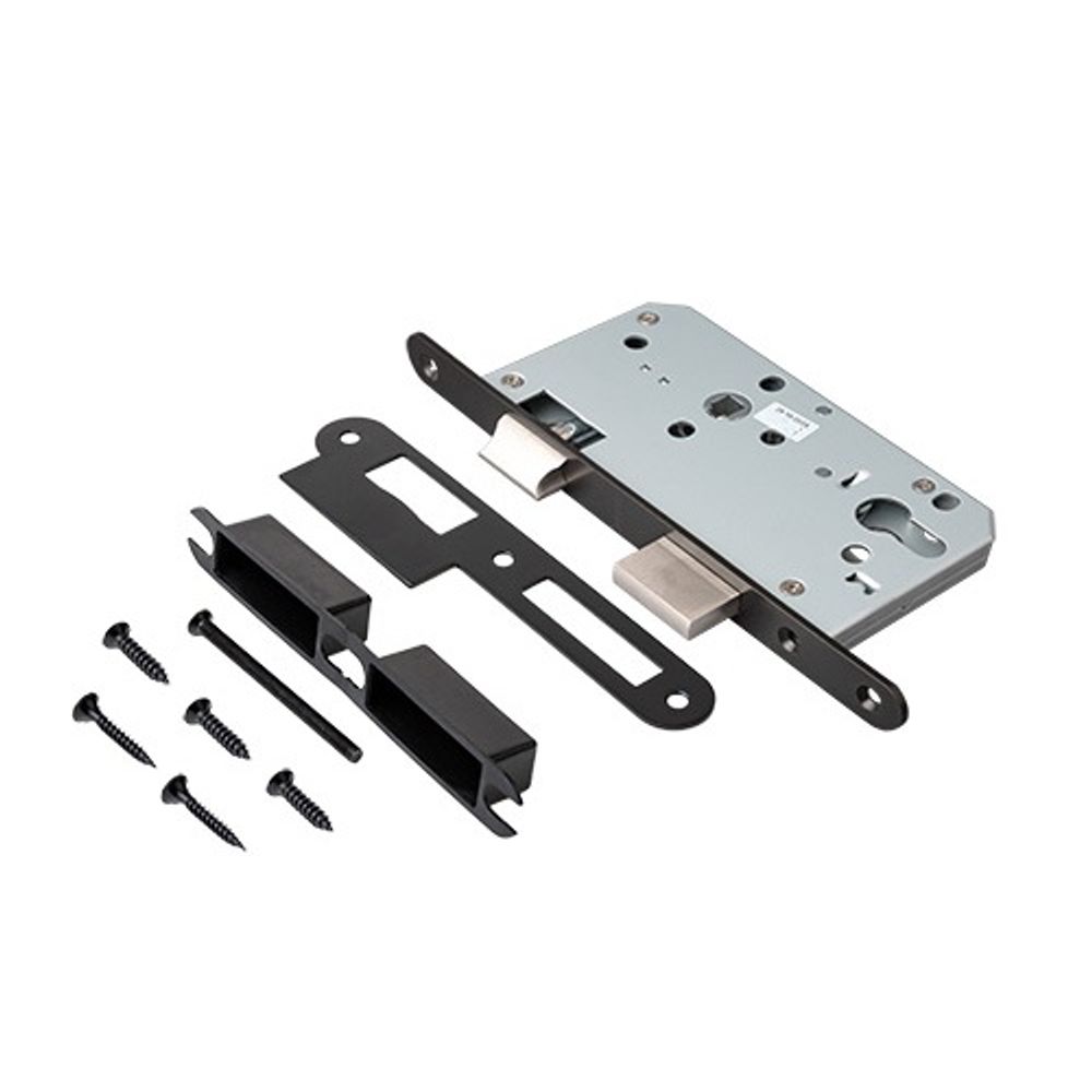 Замок врезной противопожарный APECS 8300 INOX BLM черный