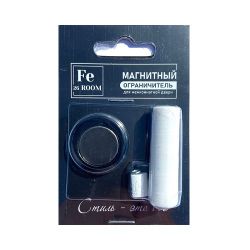 Упор дверной скрытый магнитный FeROOM RAL 9005 (черный)