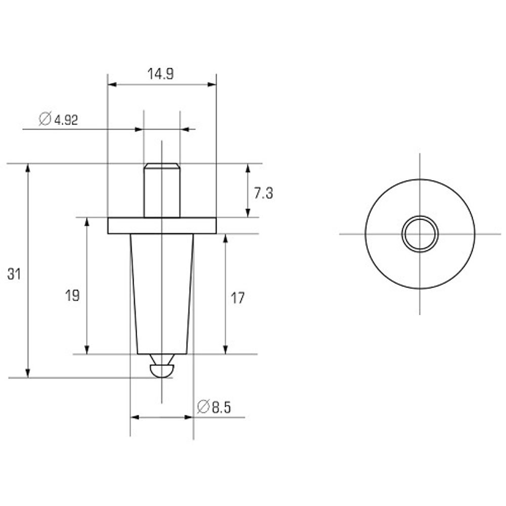 Петля нажимная ПН-8,5 мм