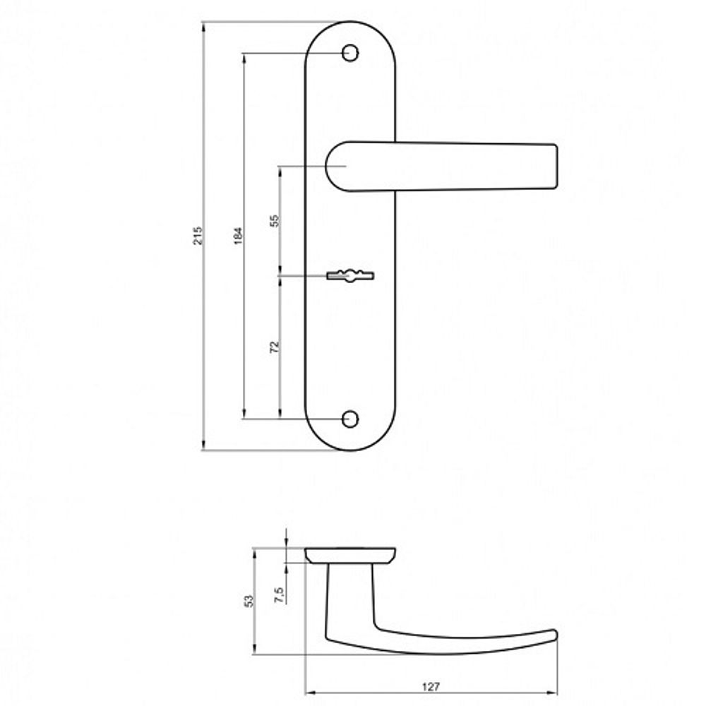 Ручки на планке BORDER 70073 РФ61-002 ( к ЗВ9-6, ЗВ9-8)