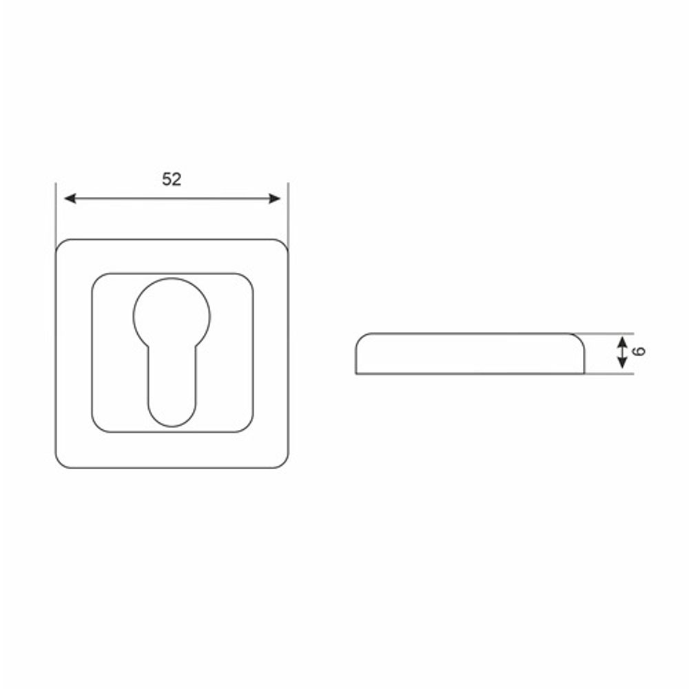 Накладка цилиндровая АЛЛЮР АРТ ET-S1 MBN/CP графит/хром