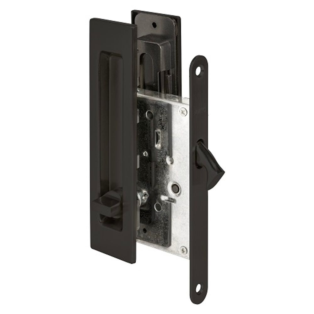 Защелка с ручками для раздвижных дверей PUNTO Soft LINE SLQ-011 BL черный /61883/