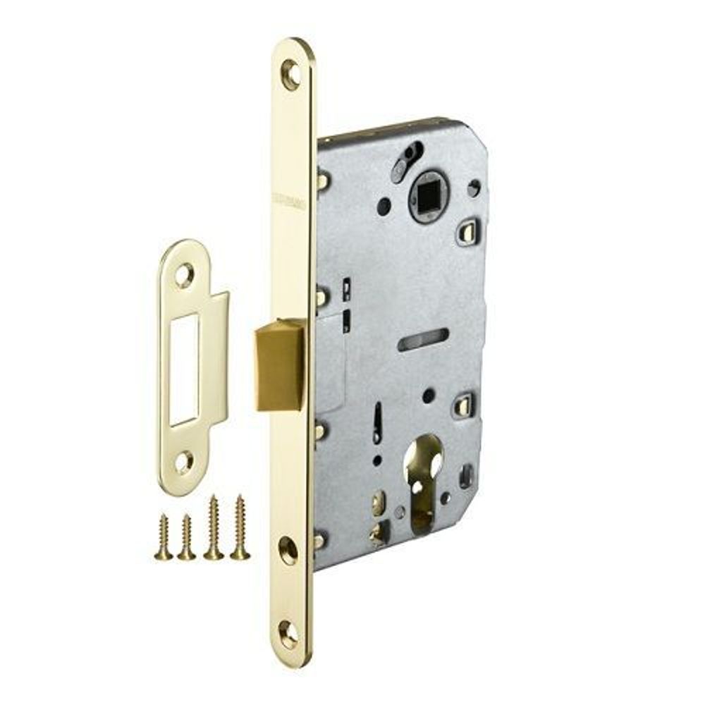 Замок межкомнатный под цилиндр FUARO PLASTIC P85C-50 GP золото /33627/