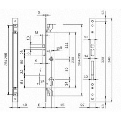 Замок врезной электромеханический ISEO 781802302 (бэксет 30мм)