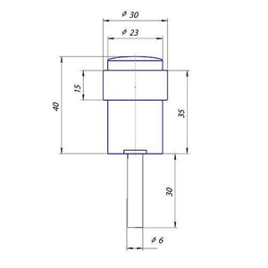 Упор дверной APECS DS-0014 AC медь