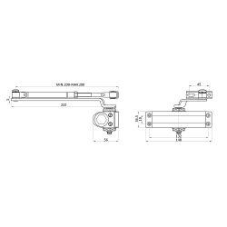 Доводчик дверной БУЛАТ ULTIMATE ДД-60 A-S (25-80кг) серебро, морозостойкий