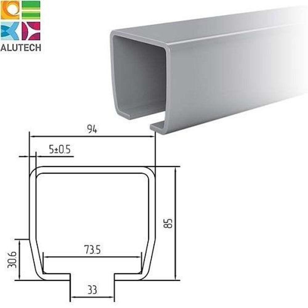 Шина направляющая, длина 6м НЕОЦИНКОВАННАЯ SG.02.002