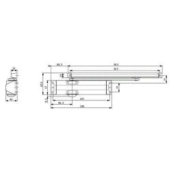 Доводчик дверной DORMA TS-90 impulse EN3-4, со скользящим каналом серый