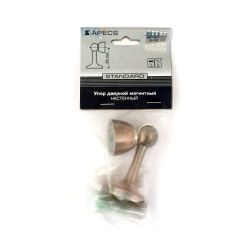 Упор дверной магнитный APECS DS-2761-M AC медь