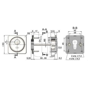 Броненакладка КРИТ-М БнЦ-К26/12 Хп хром