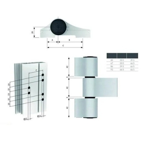 Петля дверная с подшипником WDP 50703А 3-секц. белая (1 шт)