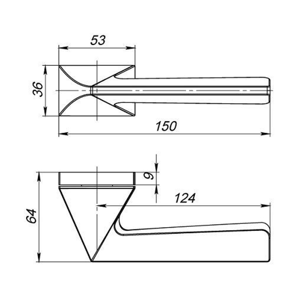 Ручка раздельная ARMADILLO IRON UCS СР-8 хром /41143/