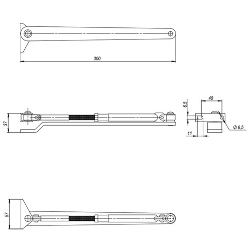 Тяга рычажная ARMADILLO DCS.UN.BC/DA 25-140 AL алюминий /47993/