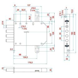Замок врезной ЭЛЬБОР 1.05.03 Базальт