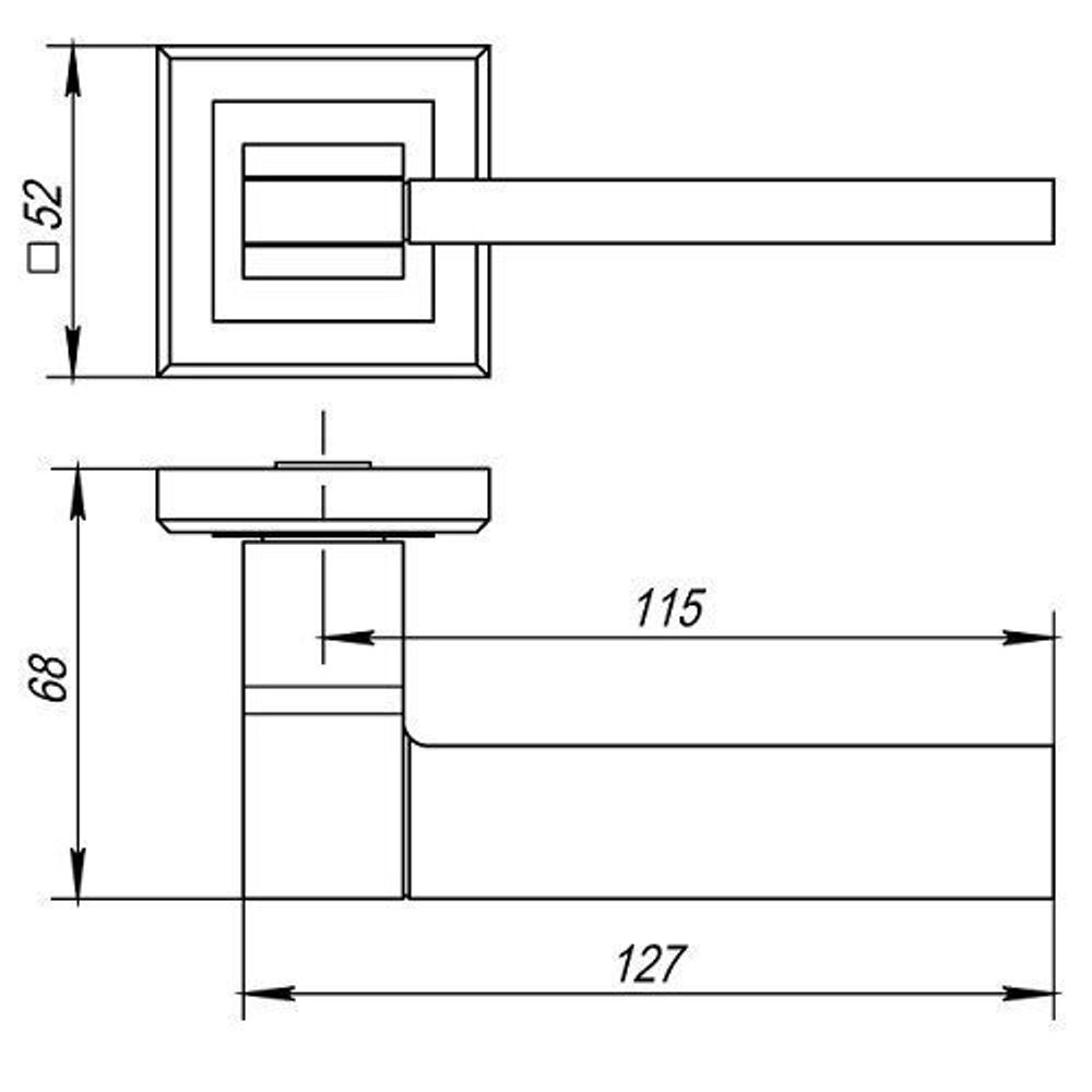 Ручка раздельная PUNTO TECH QL BL-24 черный /47811/