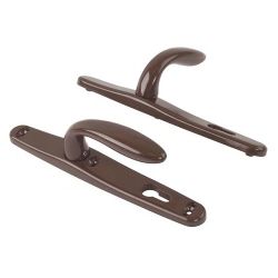 Нажимной гарнитур STUBLINA 1025.00.350 Е=92 мм коричневый (RAL 8017)