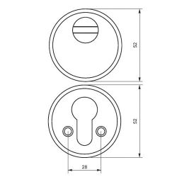Броненакладка доп. цилиндрового замка "Стандарт" (Алюминий)