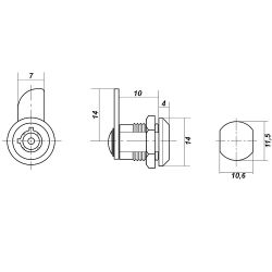 Замок компьютерный с трубчатым ключом мастер 301 пк